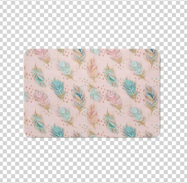 Boho Feather Bath Mat - Wallet