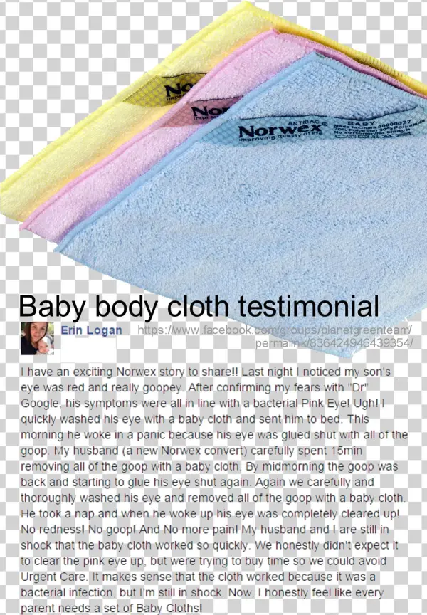 Email Me Help@nontoxicnj - Norwex Baby Microfiber Set Of 3 Body Pack Wash Cloths