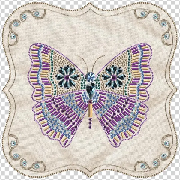 Label Butterfly Glitter - Papilio Machaon