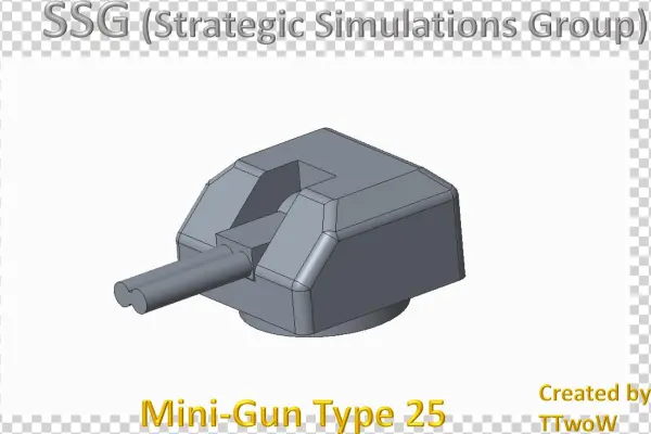 Mini-gun Type 25 For Lego