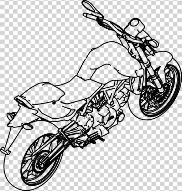 Motorcycle-lineart