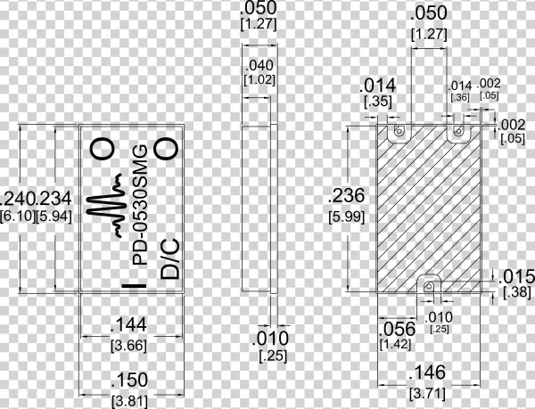 Pd-0530smg Power Divider Package Diagram
