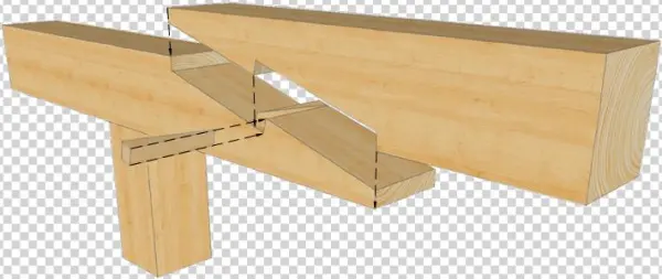 Schräges Hakenblatt Mit Rechtwinkliger Hakenecke Mit - Plywood