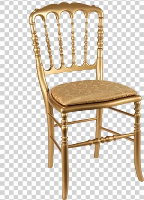 Silla Napoleón Iii Dorada Fija Gala Oro