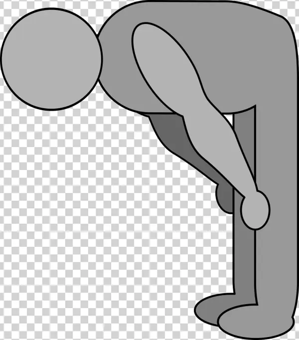 This Free Icons Png Design Of Shaded Bowing Figure