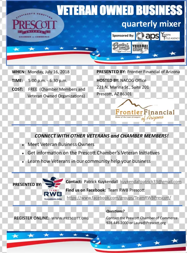 Veterans' Quarterly Business Mixer Monday, July 16,
