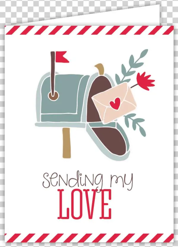 219-1016 Sending My Love Mailbox - Illustration
