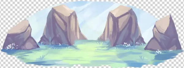 Blue Rocks - Painting