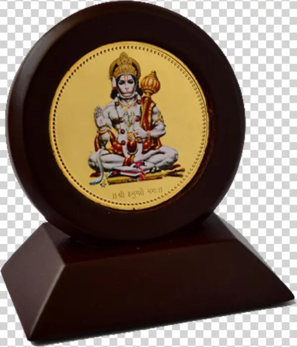 Car Hanumanji Round Meenakari - Trophy