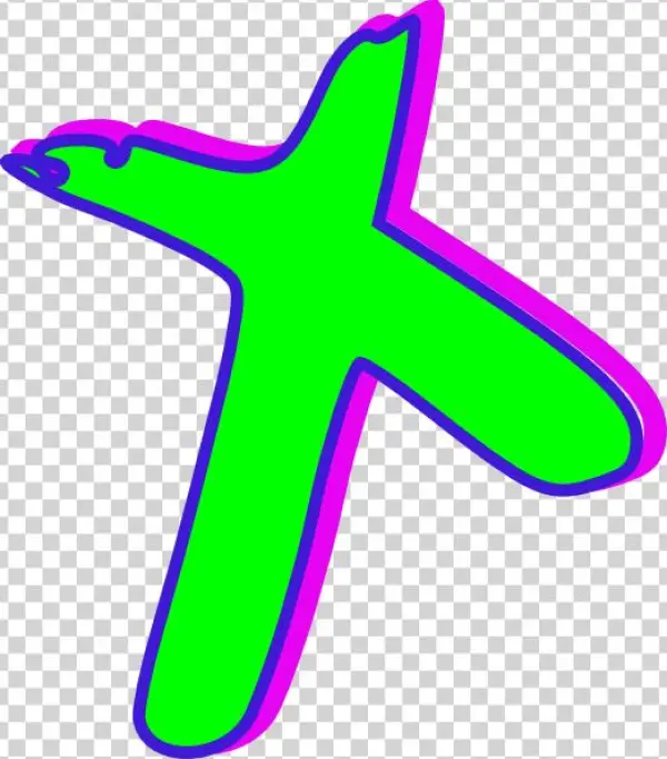 Cross Green Blue Magenta Clip Art - Starfish