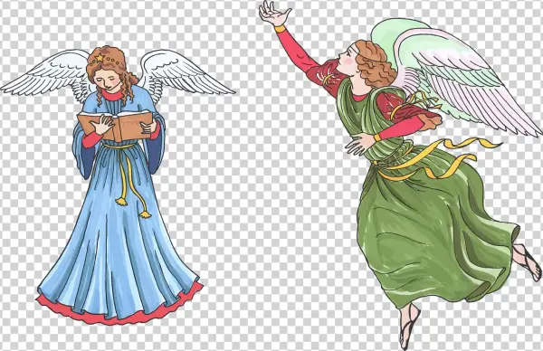 This Free Icons Png Design Of Two Female Angels