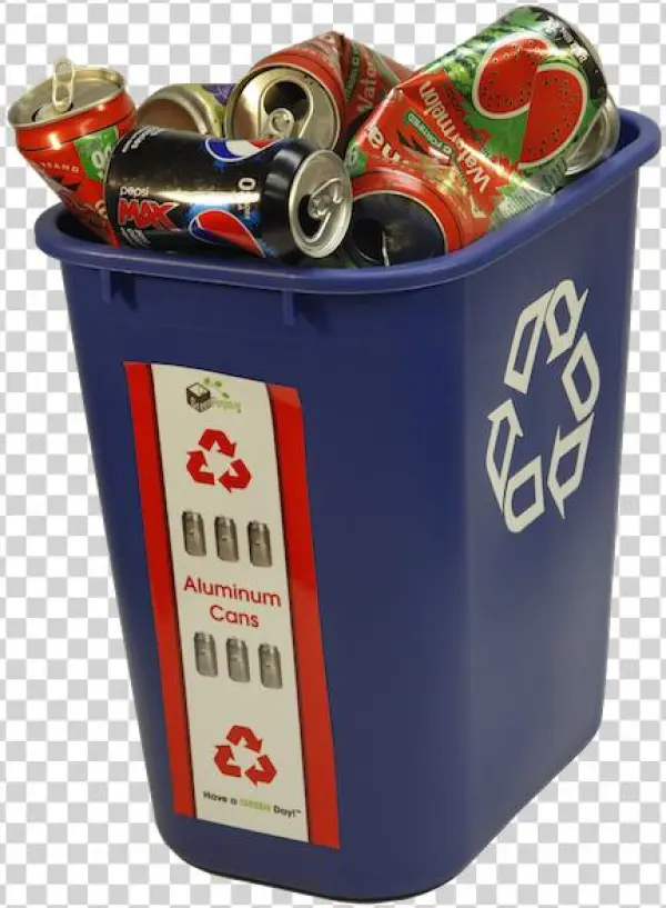 7 Gallon Deskside Recycling Container With Label