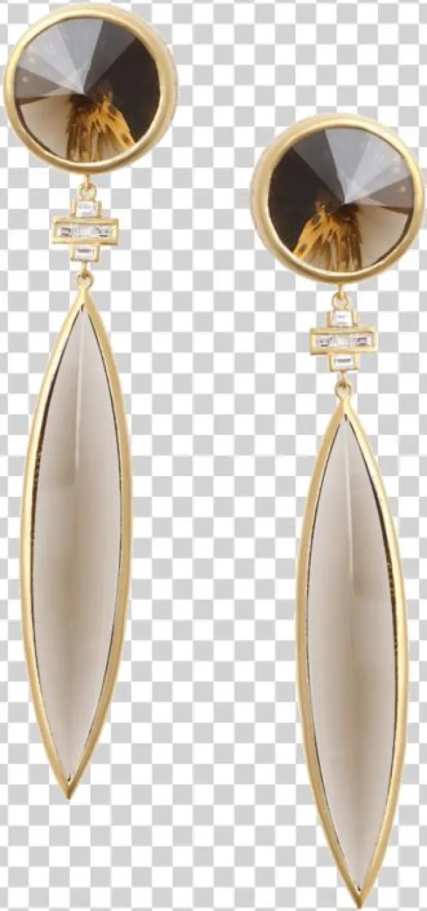 Affinity Smokey Quartz Stiletto Earrings - Earring