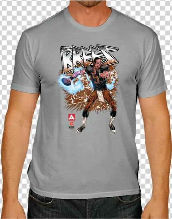 Drew Brees Men's Short Sleeve Tee - Arizona State University 1975 The Catch T-shirt | Gold