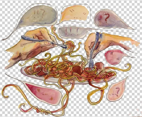 Emily Reif Meeing People Through Meals - Illustration