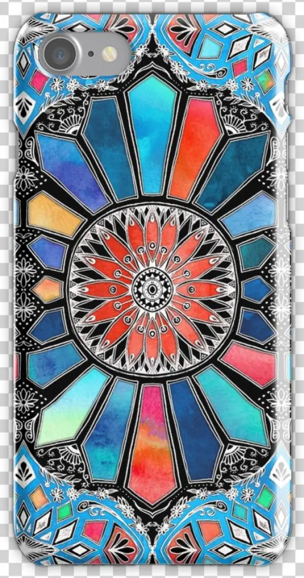 Iridescent Watercolor Brights On Black Iphone 7 Snap - Official Micklyn Le Feuvre Patterns 3 Iridescent Watercolour