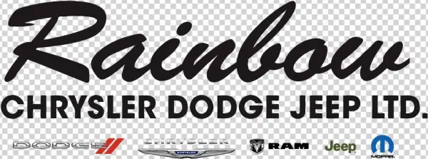 L Rainbow Chrysler Logo - Rainbow Word Black