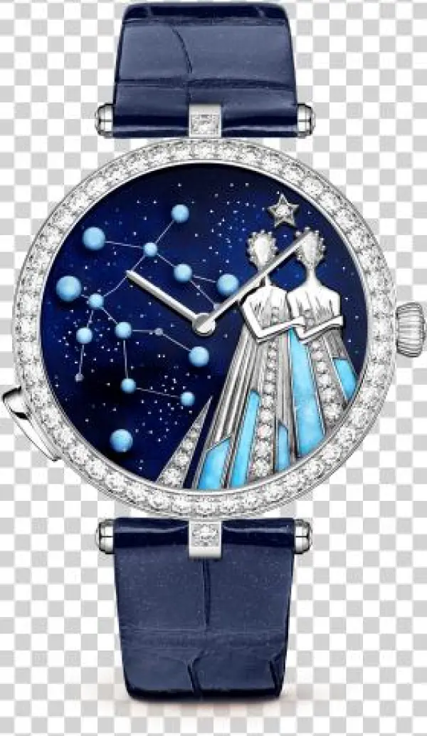 Lady Arpels Zodiac Lumineux Gemini Watch,pearly Alligator, - Longines L37164969