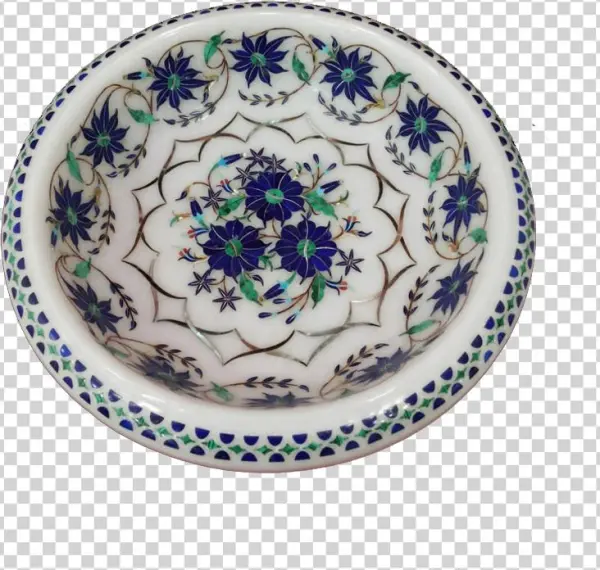 Marble Inlay Fruit Bowl - Bowl