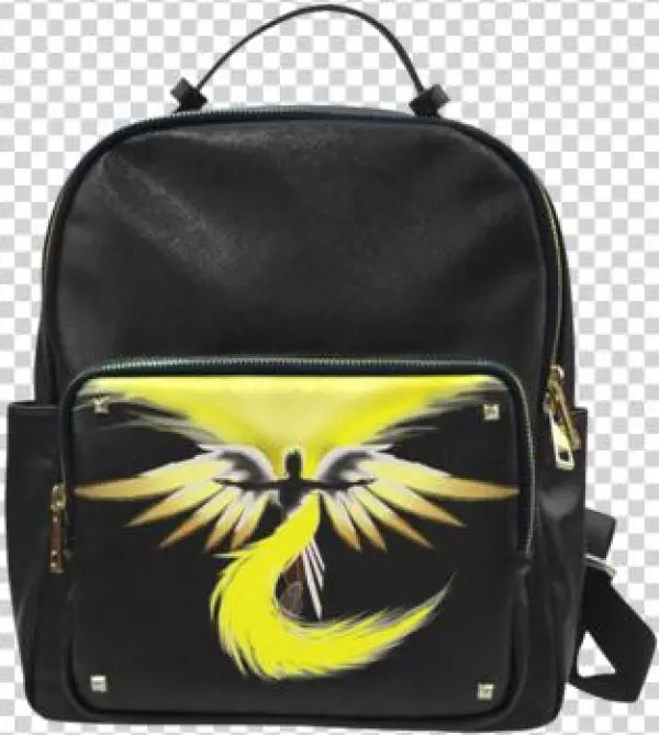 Overwatch Mercy Print Leather College Style School - Slytherin Harry Potter Leisure Backpack Bag School