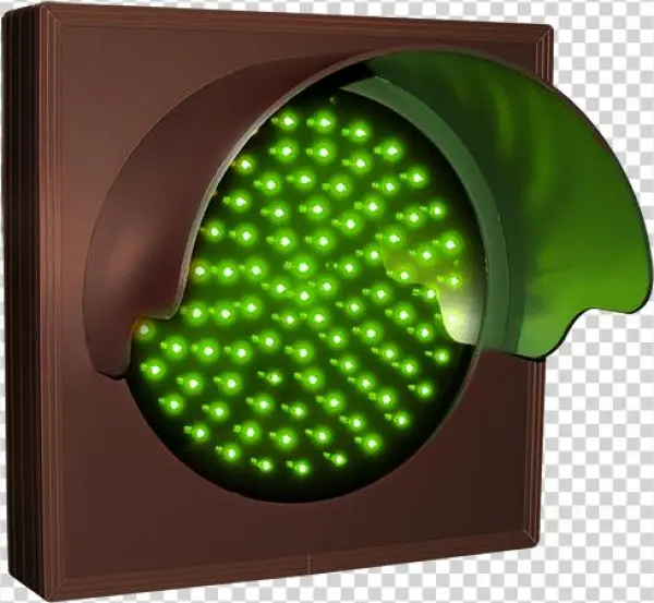 Single Green Indicator Dot With Hood And Flashing - Led Direct-view Indicator Dot, Single, With Hood, Amber