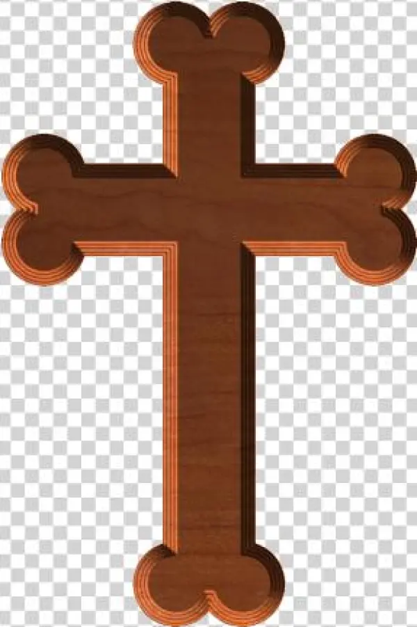 Stepped Gothic Cross 002 A - Clip Art