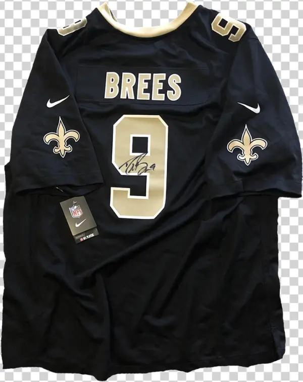 Then Signed By Drew Brees - New Orleans Saints Drew Brees Autographed Black Nike