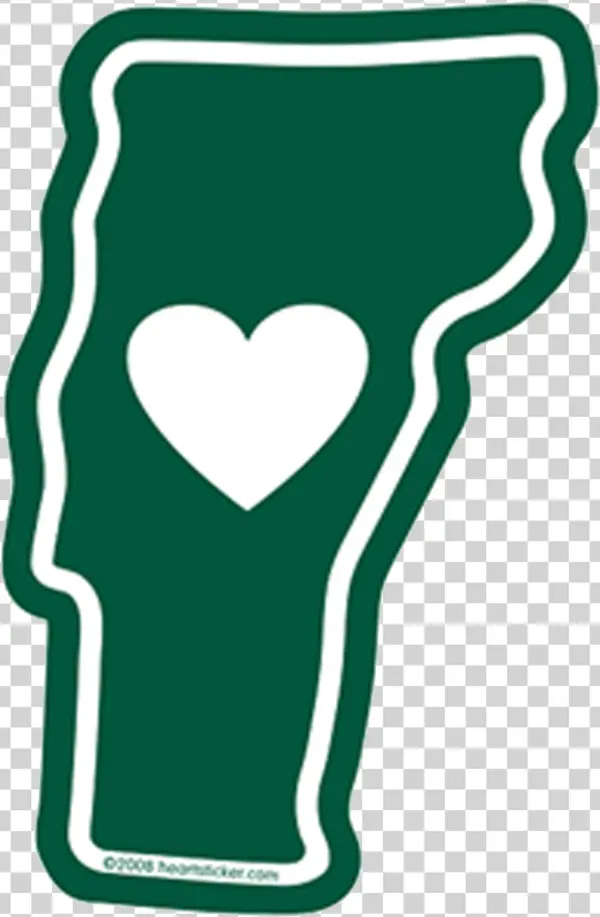 Vermont Heart Sticker - Vermont Sticker
