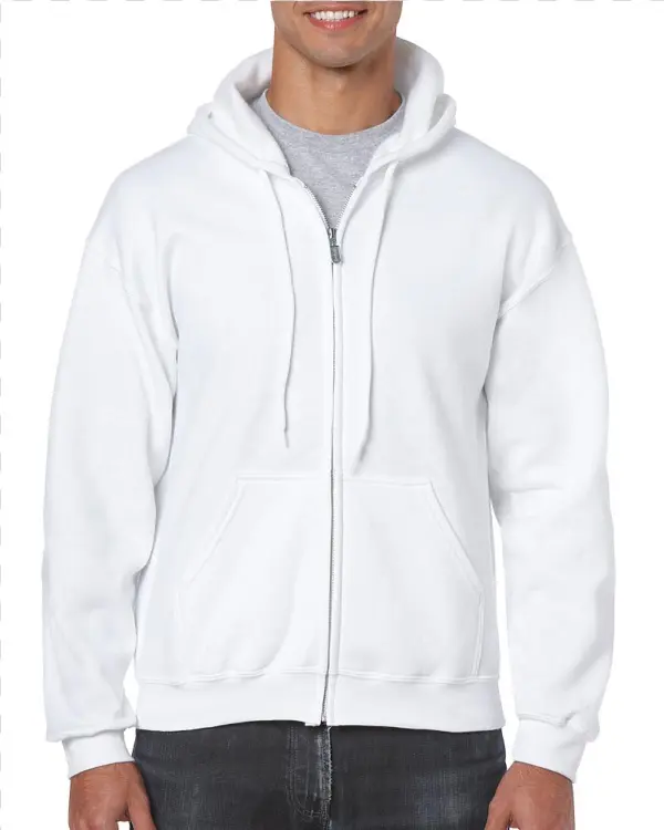 18600 Gildan 50/50 Full Zip Hooded Sweatshirt