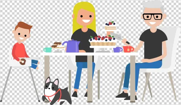 Dining-room - Vector Graphics