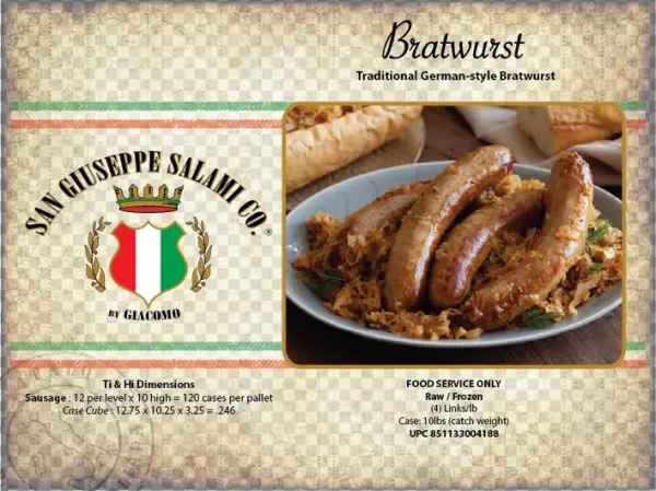 Fresh Sausage Wholesale Catalog - Sausage