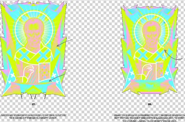 Nicolas Neon Icon T-shirt Print Evolution Stage 19 - T-shirt