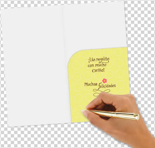 Pretty Yellow Dress Spanish-language Money Holder Quinceañera - Magical Love Spanish-language Anniversary Card