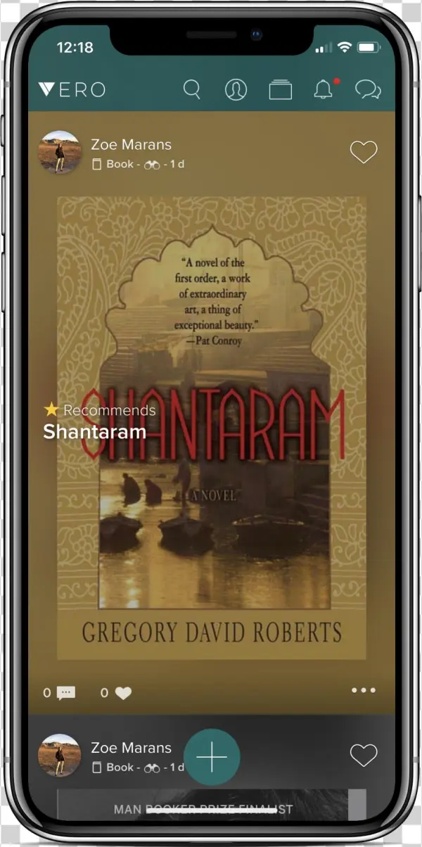 Vero Social Media App Recommend Function