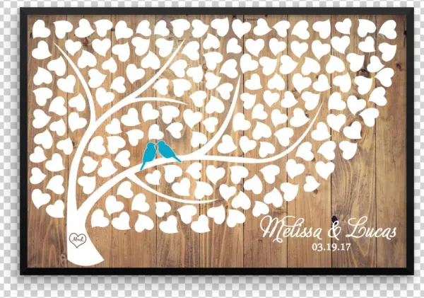 Wedding Tree Guest Book Alternative Poster, Print,