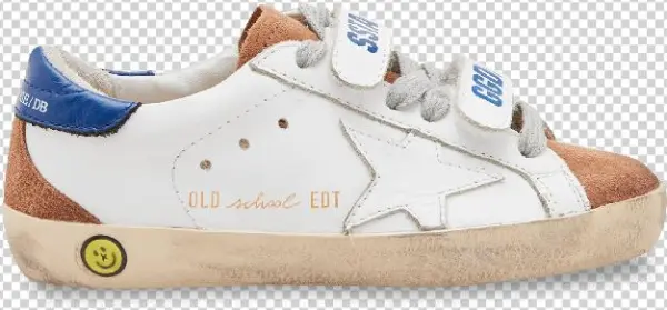 White & Brown Old School Sneakers