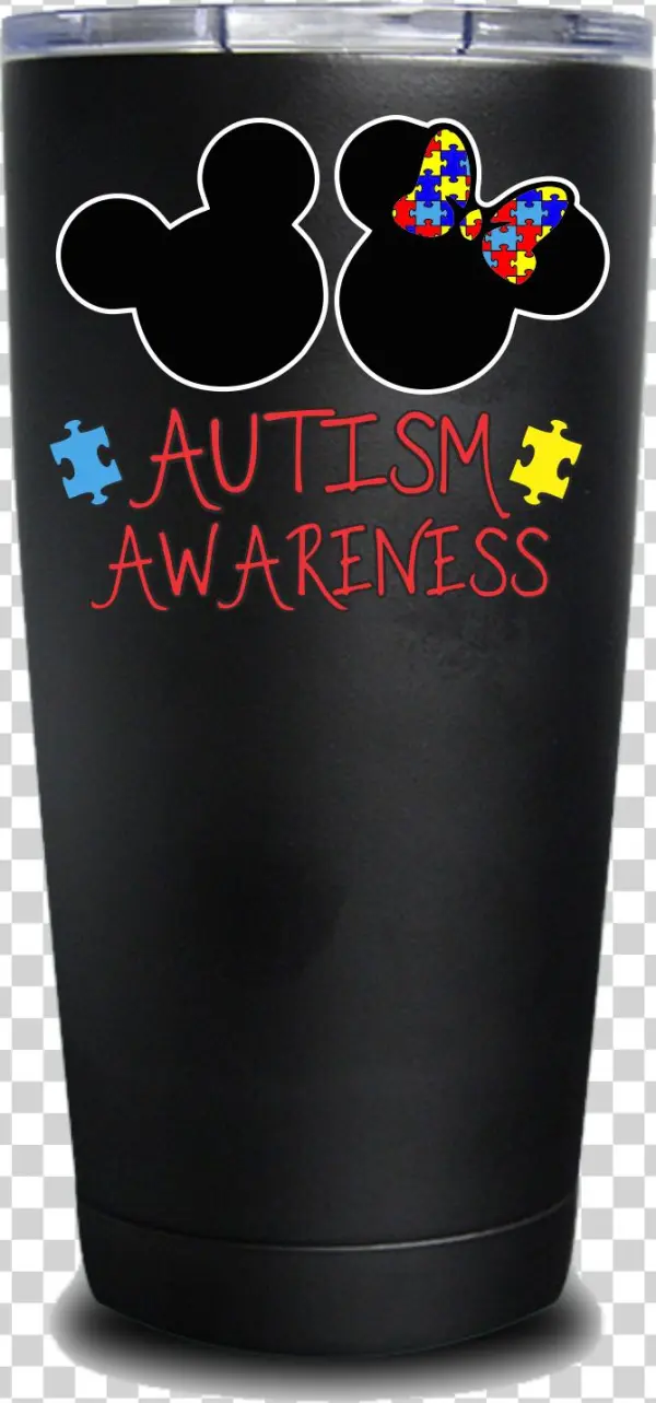 Autism Awareness Mickey & Minnie 20oz Uv Tumbler - Poster