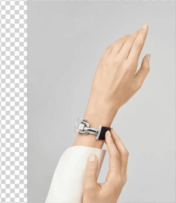 Cadenas Watch,satin Finish Alligator, Square Scale - Bracelet