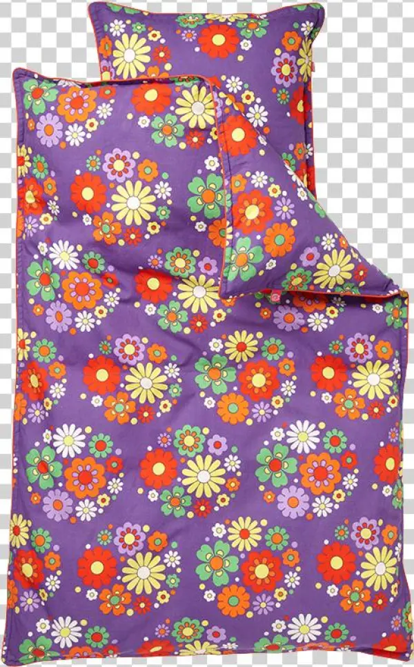 Ej Sikke Lej Hippie Flowers Bedwear - Ej Sikke Lej T-shirt Lilla Blomstret