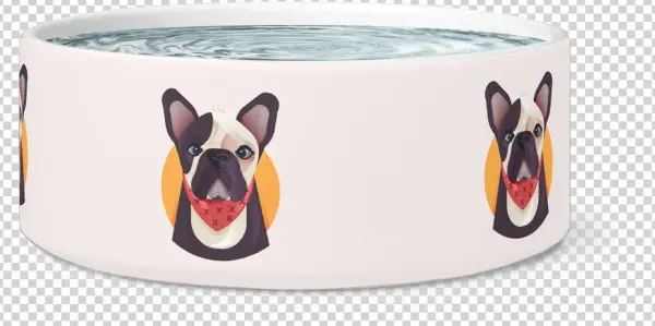 Frenchie World X Nickola Ceramic Dog Bowl - Bull Terrier