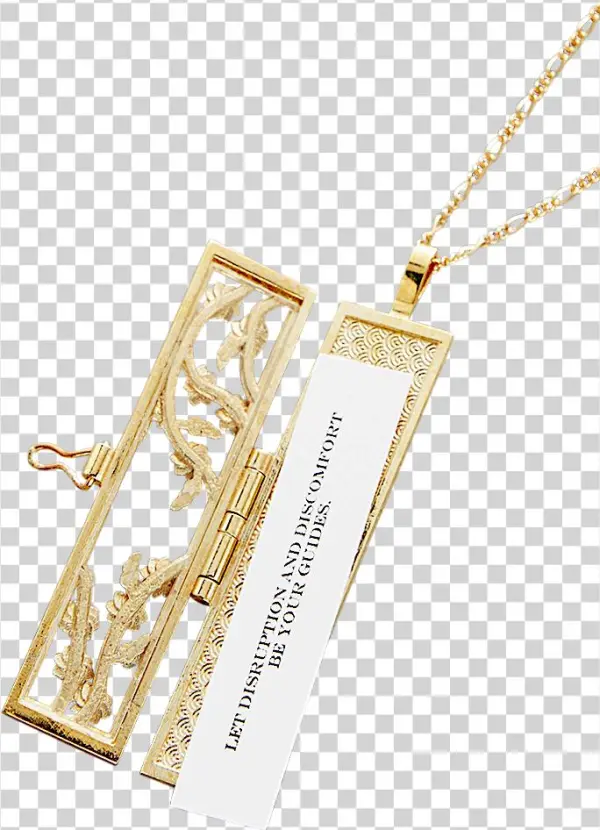 Gold-dipped Brass Chain - Locket