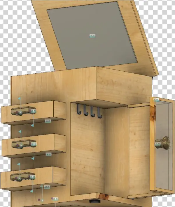 Jewelry Box Side Bottom - Plywood