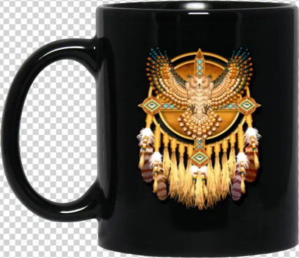 Owl Native American Symbols Native American Pride Mug - Best Gift Native Owl Hoodie/t-shirt/mug Black/navy/pink/white