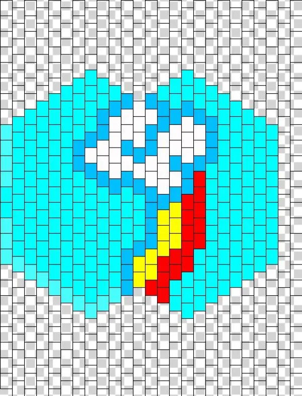 Rainbow Dash Cutiemark Mask Bead Pattern - Bead