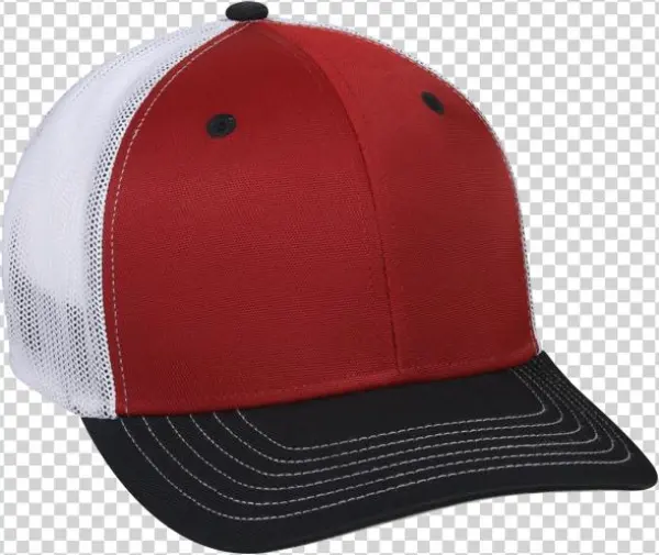 Red/white/black - Oc Sports Ct120m Extra-flexible Slight Pre-curved Visor