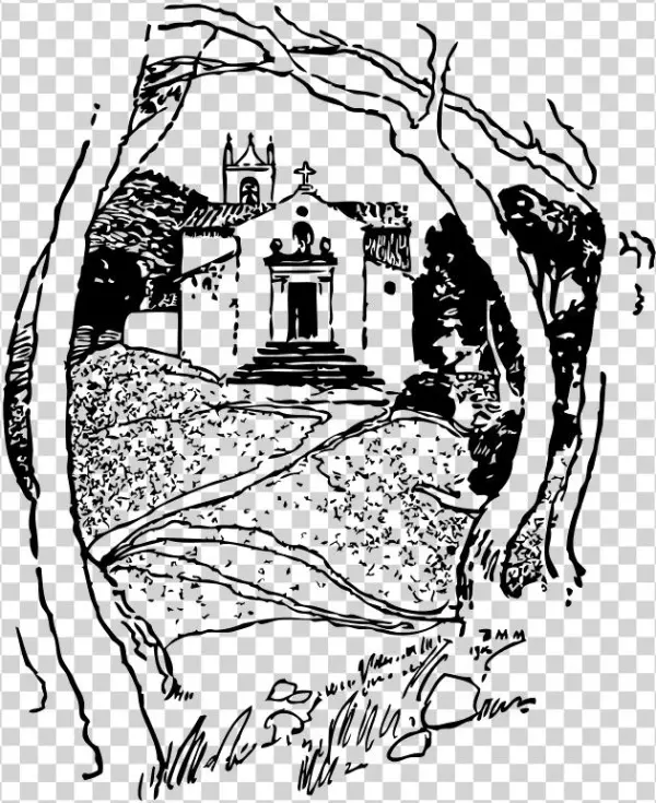 San Pierre A Roadside Church - Clip Art