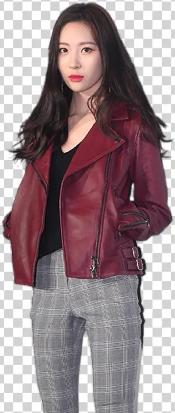 Sunmi Red Leather Jacket