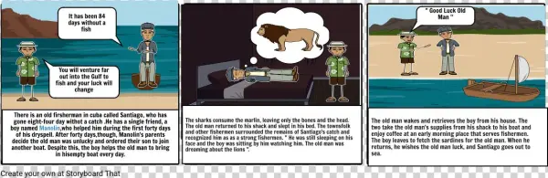 The Old Man And The Sea - Cartoon