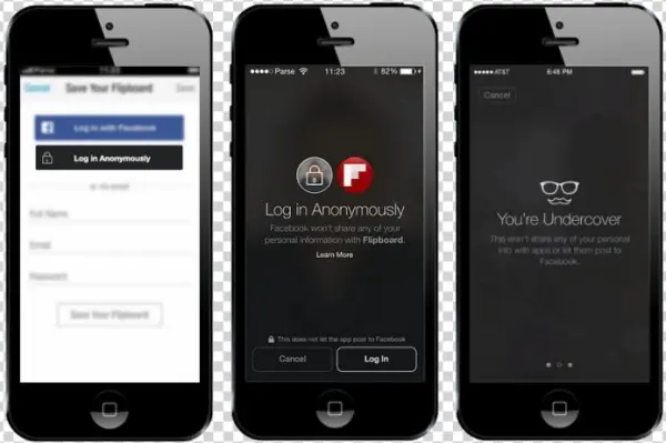 Facebook Anonymous Login