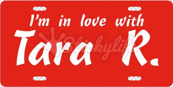 In Love With License Plate